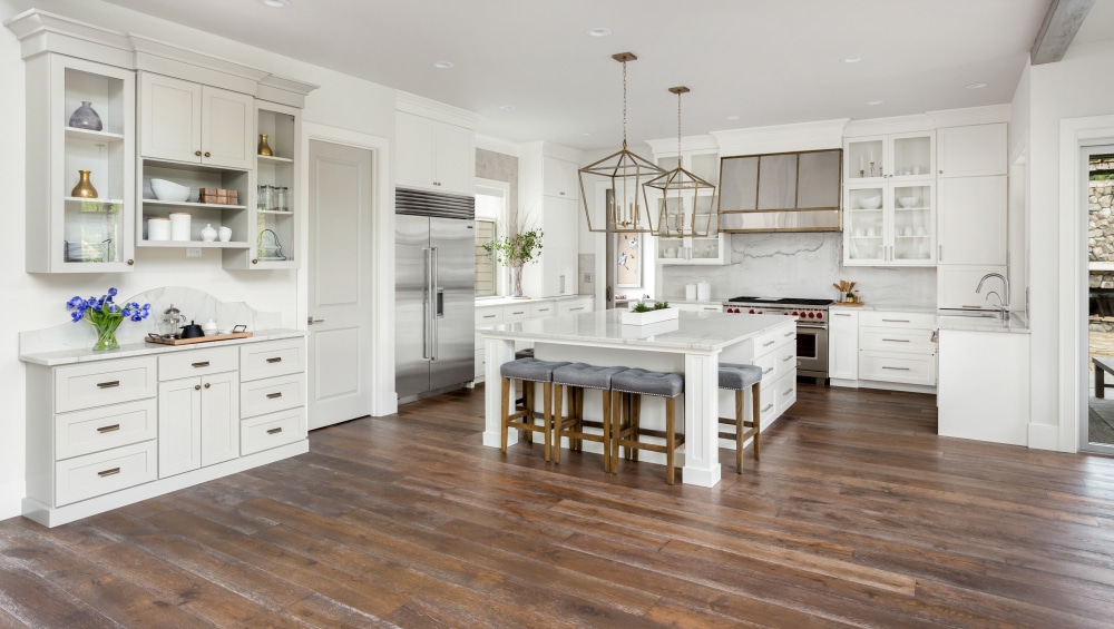 Luxury Farmhouse kitchen cabinets with white cabinets