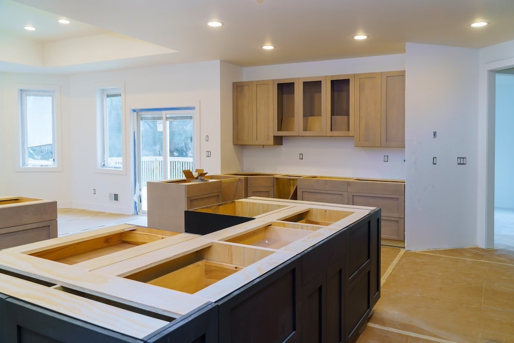 install new custom kitchen with cabinet company