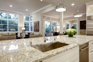 White Kitchen Sink with Counter