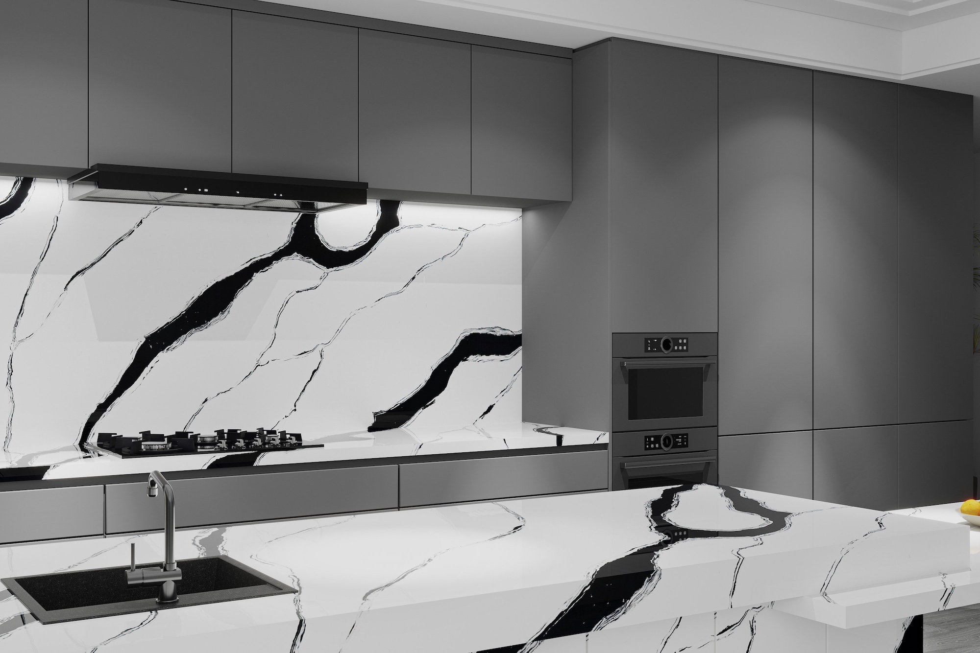 backsplash ideas for grey cabinets