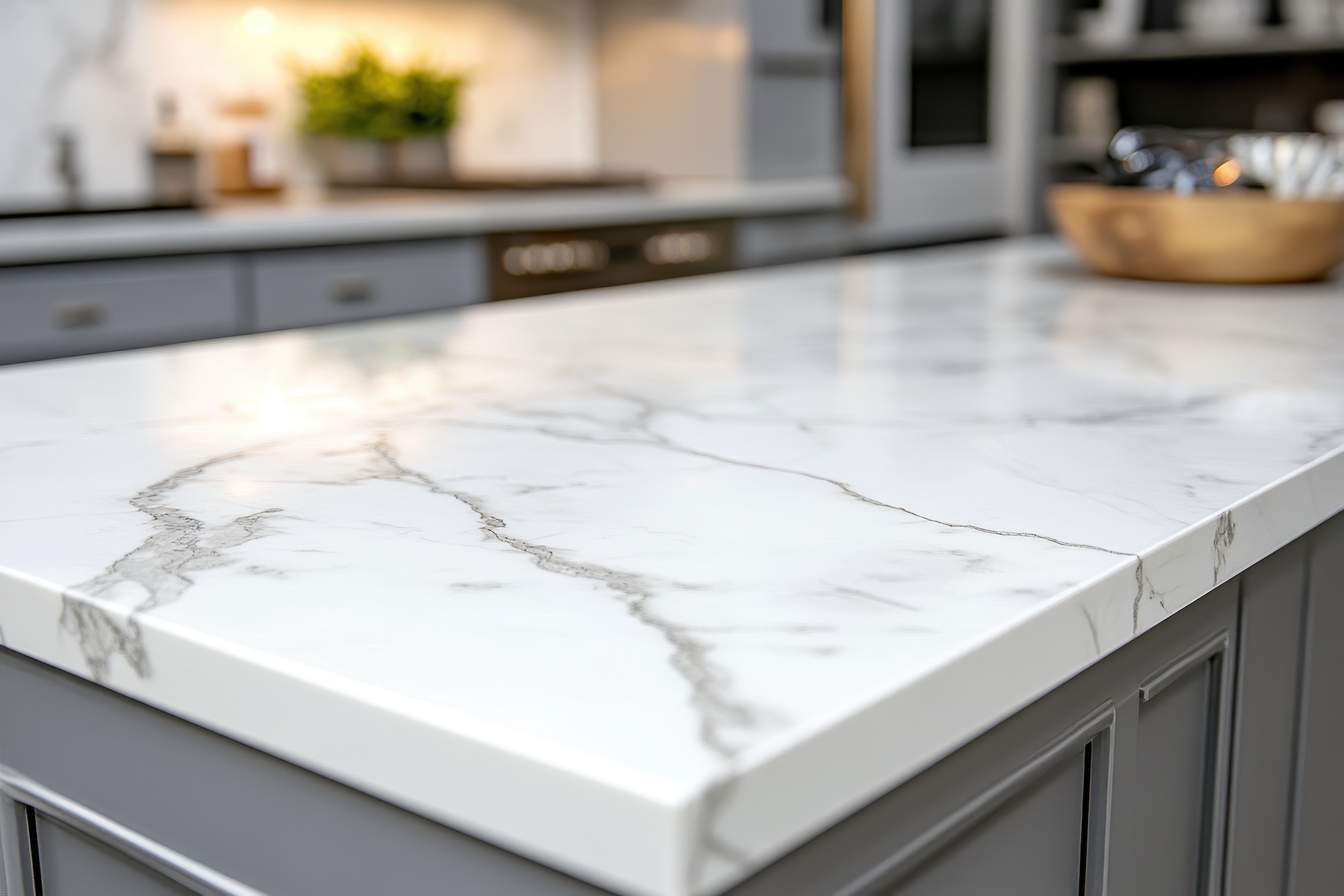 marble or granite countertops